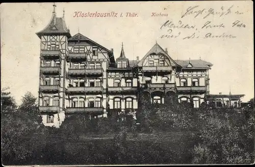 Ak Bad Klosterlausnitz Thüringen, Kurhaus, Gesamtansicht