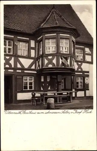 Ak Uttenreuth Mittelfranken, Gasthaus zum schwarzen Adler, Inh. Josef Hack