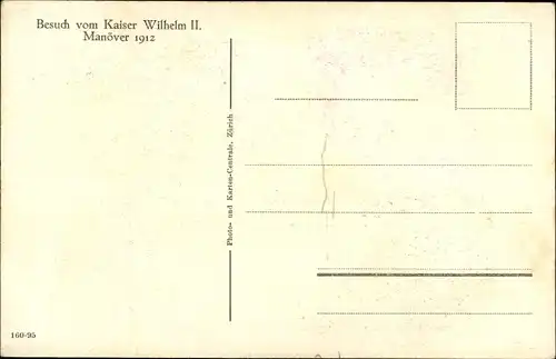 Passepartout Ak Besuch von Kaiser Wilhelm II., Manöver 1912, Ludwig Forrer