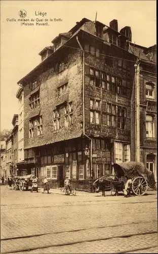 Ak Liège Lüttich Wallonien, Vieille maison du Qual de la Goffe, Maison Havert