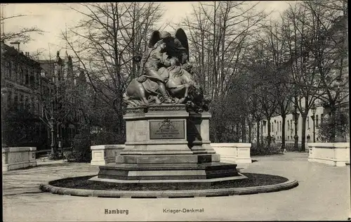 Ak Hamburg Altstadt, Kriegerdenkmal