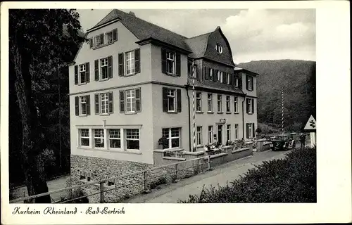 Ak Bad Bertrich in der Eifel, Kurheim Rheinland, Außenansicht 