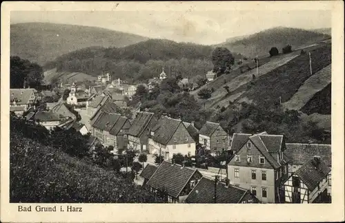 Ak Bad Grund im Harz, Panorama vom Ort