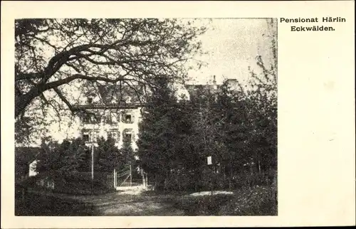 Ak Eckwälden Bad Boll in Baden Württemberg, Pensionat Härlin, Eingangstor