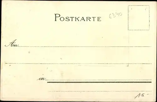 Präge Wappen Passepartout Litho Metz Moselle, Rue de l'Esplanade, Esplanadenstraße