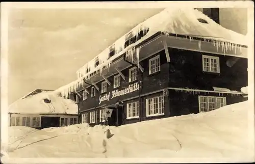 Ak Feldberg im Schwarzwald, Gasthof und Pension Todtnauer Hütte, Inh. E. Kunz, Winteransicht