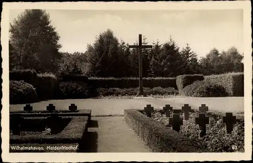 Ak Wilhelmshaven in Niedersachsen, Heldenfriedhof