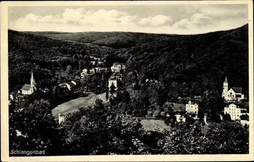 Ak Schlangenbad, Blick auf Ort aus der Luft 