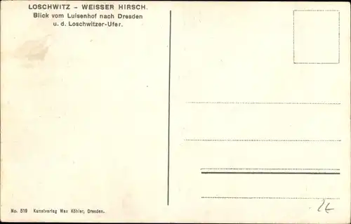 Ak Dresden Loschwitz, schöne Detailansicht