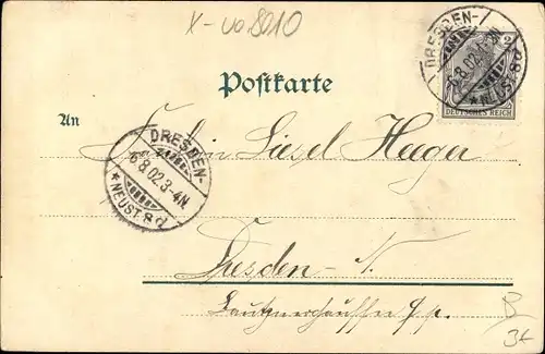 Ak Dresden Loschwitz, schöne Detailansicht