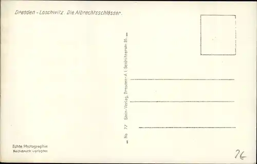 Ak Dresden Loschwitz, schöne Detailansicht