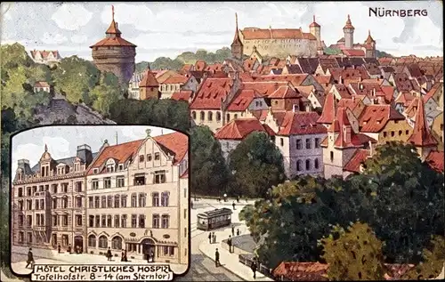 Ak Nürnberg in Franken, schöne Detailansicht