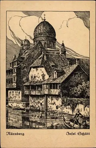 Ak Nürnberg in Franken, schöne Detailansicht