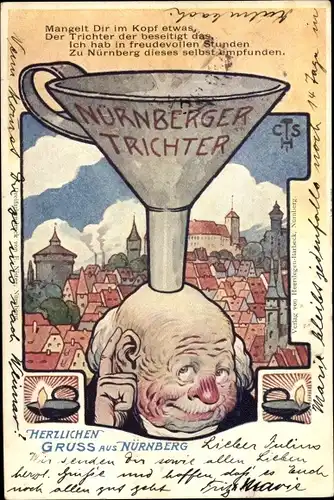Ak Nürnberg in Franken, schöne Detailansicht