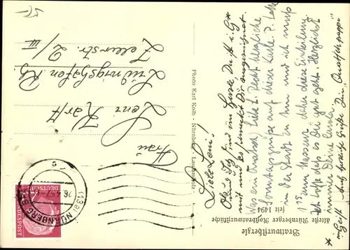 Ak Nürnberg in Franken, schöne Detailansicht