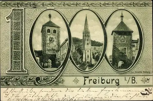 Ak Freiburg im Breisgau, schöne Detailansicht