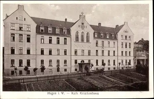 Ak Hagen in Westfalen, Kath. Krankenhaus, Außenansicht