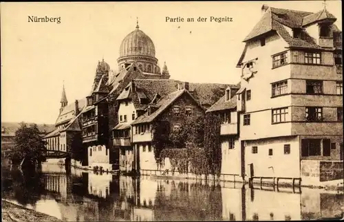 Ak Nürnberg in Franken, Synagoge, schöne Detailansicht