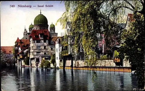 Ak Nürnberg in Franken, Synagoge, schöne Detailansicht