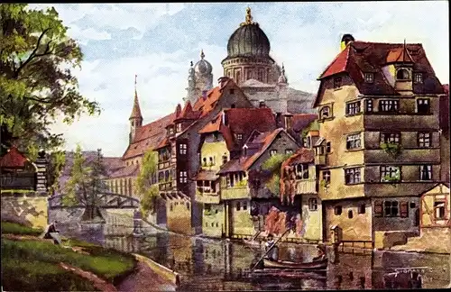 Ak Nürnberg in Franken, Synagoge, schöne Detailansicht