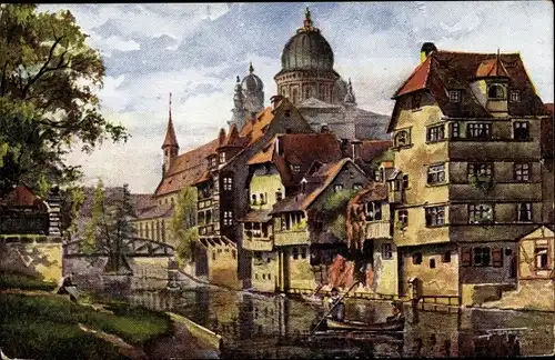 Ak Nürnberg in Franken, Synagoge, schöne Detailansicht