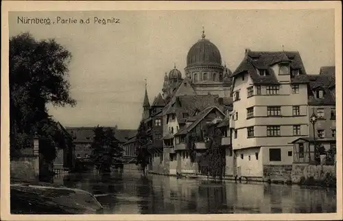 Ak Nürnberg in Franken, Synagoge, schöne Detailansicht