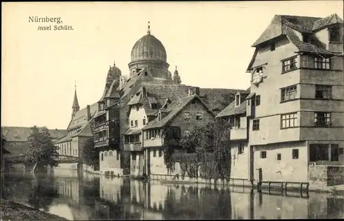 Ak Nürnberg in Franken, Synagoge, schöne Detailansicht