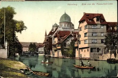 Ak Nürnberg in Franken, Synagoge, schöne Detailansicht