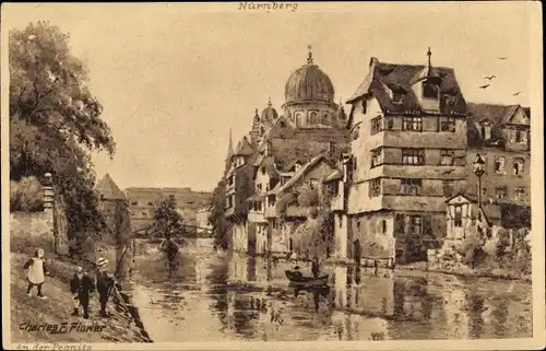 Ak Nürnberg in Franken, Synagoge, schöne Detailansicht