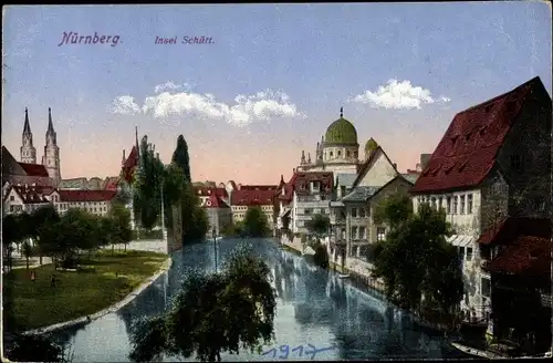 Ak Nürnberg in Franken, Synagoge, schöne Detailansicht