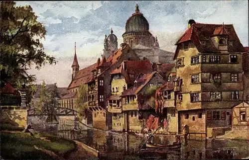 Ak Nürnberg in Franken, Synagoge, schöne Detailansicht