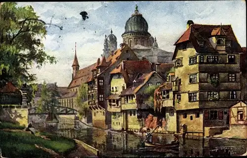 Ak Nürnberg in Franken, Synagoge, schöne Detailansicht