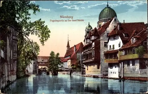 Ak Nürnberg in Franken, Synagoge, schöne Detailansicht