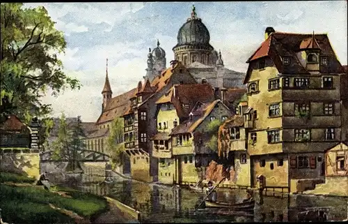 Ak Nürnberg in Franken, Synagoge, schöne Detailansicht