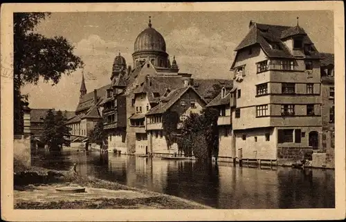 Ak Nürnberg in Franken, Synagoge, schöne Detailansicht