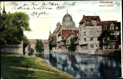 Ak Nürnberg in Franken, Synagoge, schöne Detailansicht