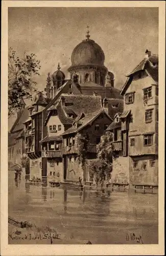 Ak Nürnberg in Franken, Synagoge, schöne Detailansicht
