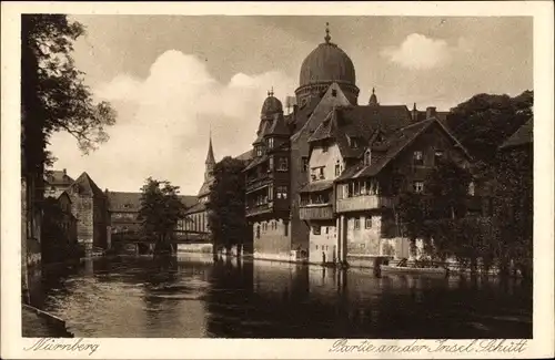 Ak Nürnberg in Franken, Synagoge, schöne Detailansicht