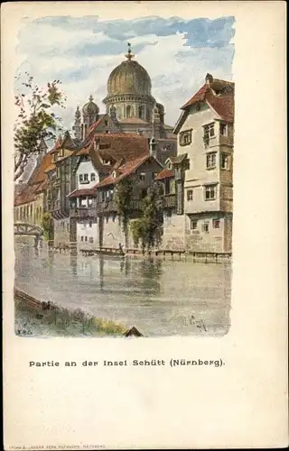 Ak Nürnberg in Franken, Synagoge, schöne Detailansicht