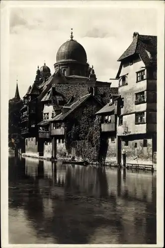 Ak Nürnberg in Franken, Synagoge, schöne Detailansicht