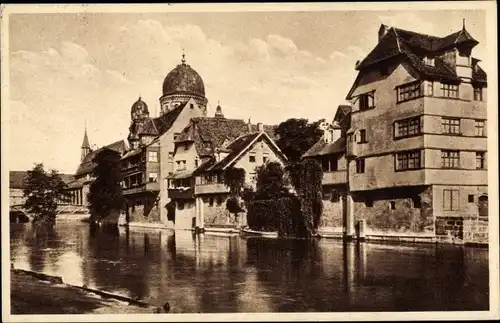 Ak Nürnberg in Franken, Synagoge, schöne Detailansicht