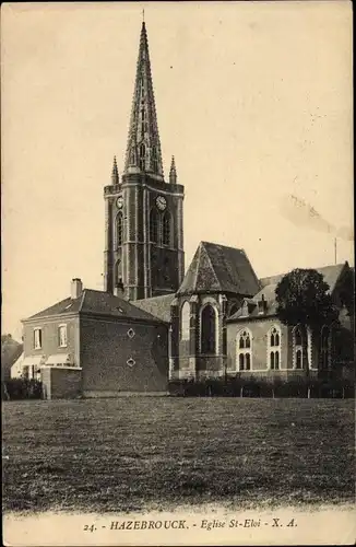 Ak Hazebrouck Nord, Église St. Eloi, Kirche