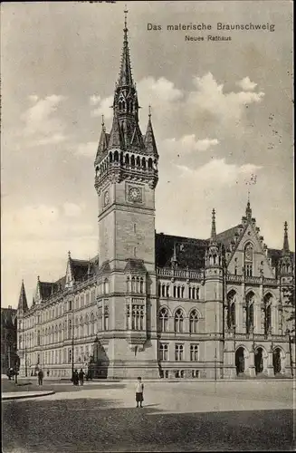 Ak Braunschweig in Niedersachsen, Neues Rathaus