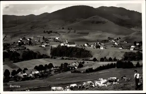 Ak Bernau im Schwarzwald, Blick auf den Ort, Gasthof zum Rössle