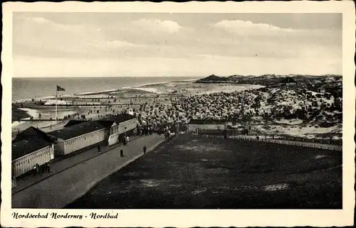 Ak Norderney in Ostfriesland, Blick nach Nordbad