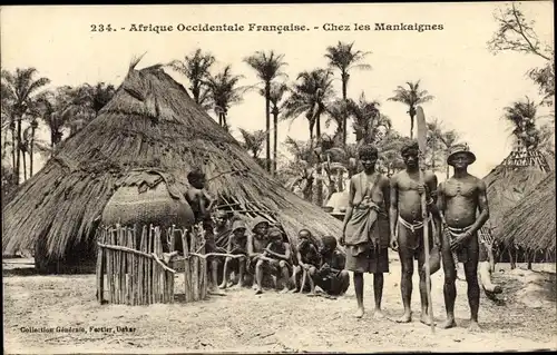 Ak Afrique occidentale francaise, Chez les Mankaignes, Afrikaner