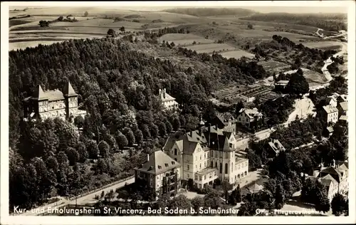 Ak Bad Soden Salmünster in Hessen, Fliegeraufnahme, Erholungsheim St. Vincenz
