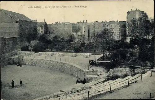 Ak Paris, Intérieur des Arènes de la Rue Monge