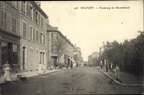 Ak Belfort Territoire de Belfort, Faubourg de Montbéliard