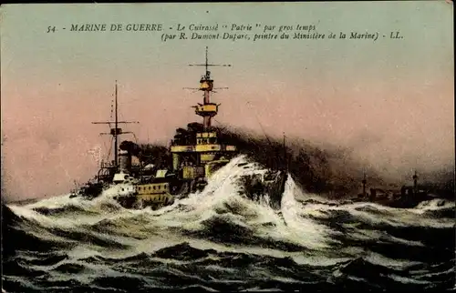 Ak Französisches Kriegsschiff, Cuirassé Partie, Marine de Guerre